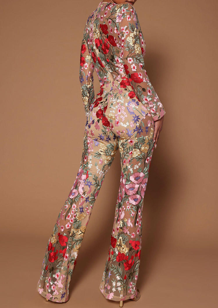 Jumpsuits & Rompers Embroidered Floral Deep V-Neck Jumpsuit in Multicolor. Size: L,M,,XL
Jumpsuits & Rompers Embroidered Floral Deep V-Neck Jumpsuit in Multicolor. Size: L,M,,XL