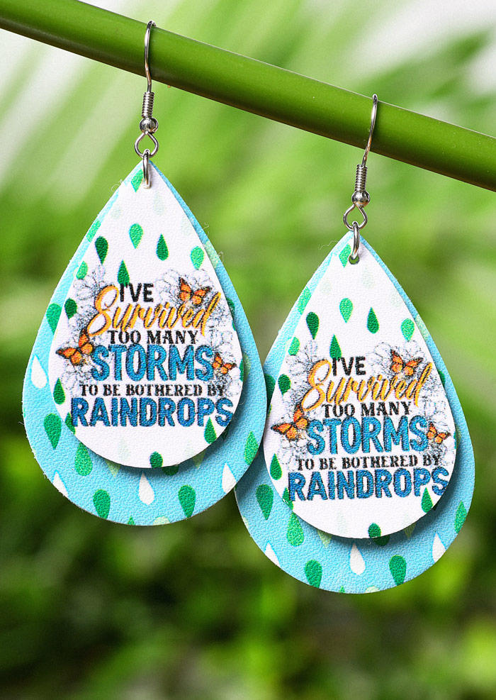Earrings I've Survived Too Many Storms To Be Bothered by Raindrops Earrings in Multicolor. Size
Earrings I've Survived Too Many Storms To Be Bothered by Raindrops Earrings in Multicolor. Size