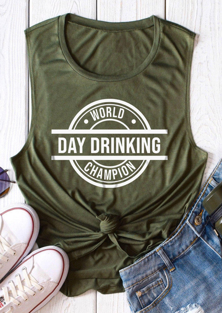 Tank Tops World Day Drinking Champion Tank Top - Army Green in Green. Size: L,M,,XL
Tank Tops World Day Drinking Champion Tank Top - Army Green in Green. Size: L,M,,XL