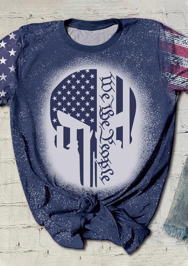 T-shirts Tees We The People American Flag Skull Bleached T-Shirt Tee in Blue. Size: L
T-shirts Tees We The People American Flag Skull Bleached T-Shirt Tee in Blue. Size: L