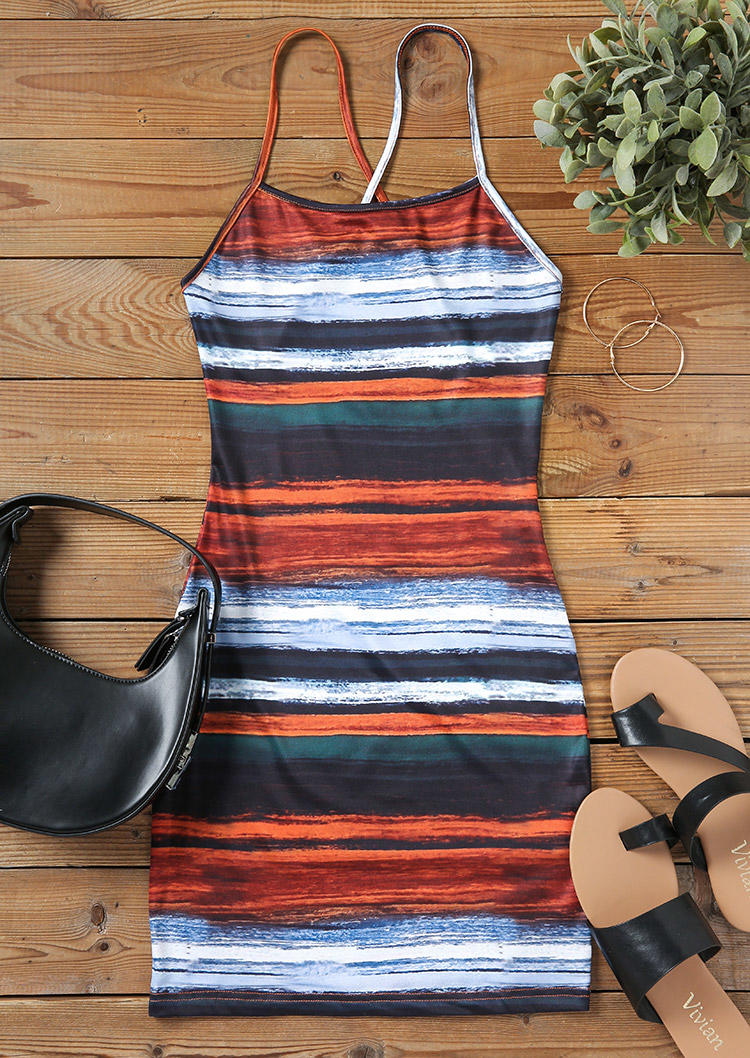 Bodycon Dresses Striped Color Block Spaghetti Strap Bodycon Dress in Multicolor. Size
Bodycon Dresses Striped Color Block Spaghetti Strap Bodycon Dress in Multicolor. Size