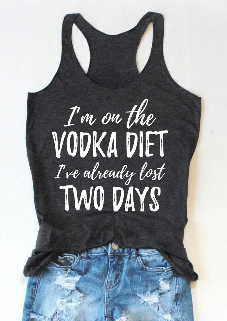 Tank Tops I'm On The Vodka Diet I've Already Lost Two Days Racerback Tank Top - Dark Grey in Gray. Size
Tank Tops I'm On The Vodka Diet I've Already Lost Two Days Racerback Tank Top - Dark Grey in Gray. Size
