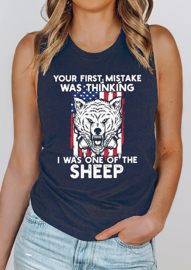 Tank Tops Your First Mistake Was Thinking I Was One Of The Sheep Tank Top - Navy Blue in Blue. Size
Tank Tops Your First Mistake Was Thinking I Was One Of The Sheep Tank Top - Navy Blue in Blue. Size
