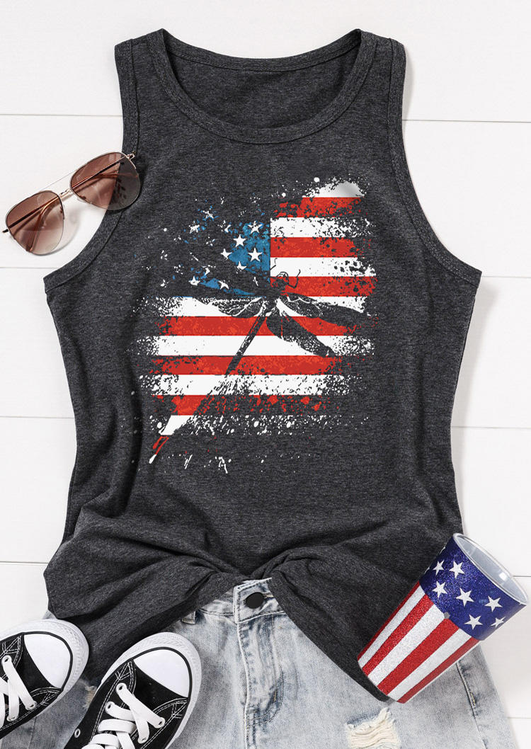Tank Tops Dragonfly American Flag O-Neck Racerback Tank Top - Dark Grey in Gray. Size
Tank Tops Dragonfly American Flag O-Neck Racerback Tank Top - Dark Grey in Gray. Size