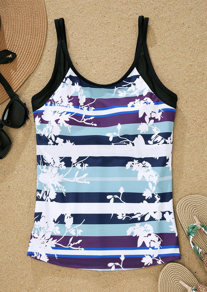 Swimwear Tops Floral Striped Spaghetti Strap Tankini Top in Multicolor. Size: M,,XL
Swimwear Tops Floral Striped Spaghetti Strap Tankini Top in Multicolor. Size: M,,XL