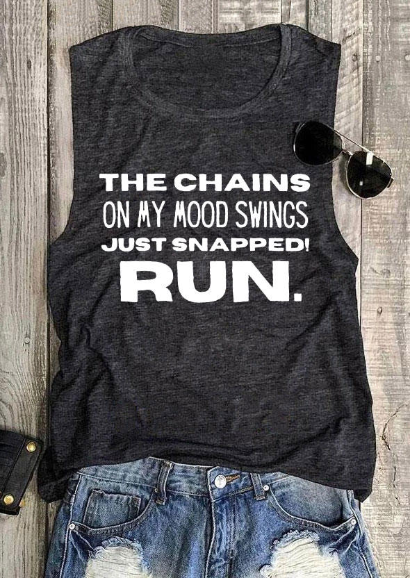 Tank Tops The Chains On My Mood Swings Just Snapped Run Tank Top - Dark Grey in Gray. Size
Tank Tops The Chains On My Mood Swings Just Snapped Run Tank Top - Dark Grey in Gray. Size