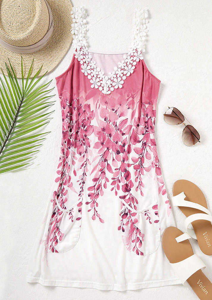 Mini Dresses Floral Lace Splicing V-Neck Mini Dress in Multicolor. Size: L,M,,XL
Mini Dresses Floral Lace Splicing V-Neck Mini Dress in Multicolor. Size: L,M,,XL