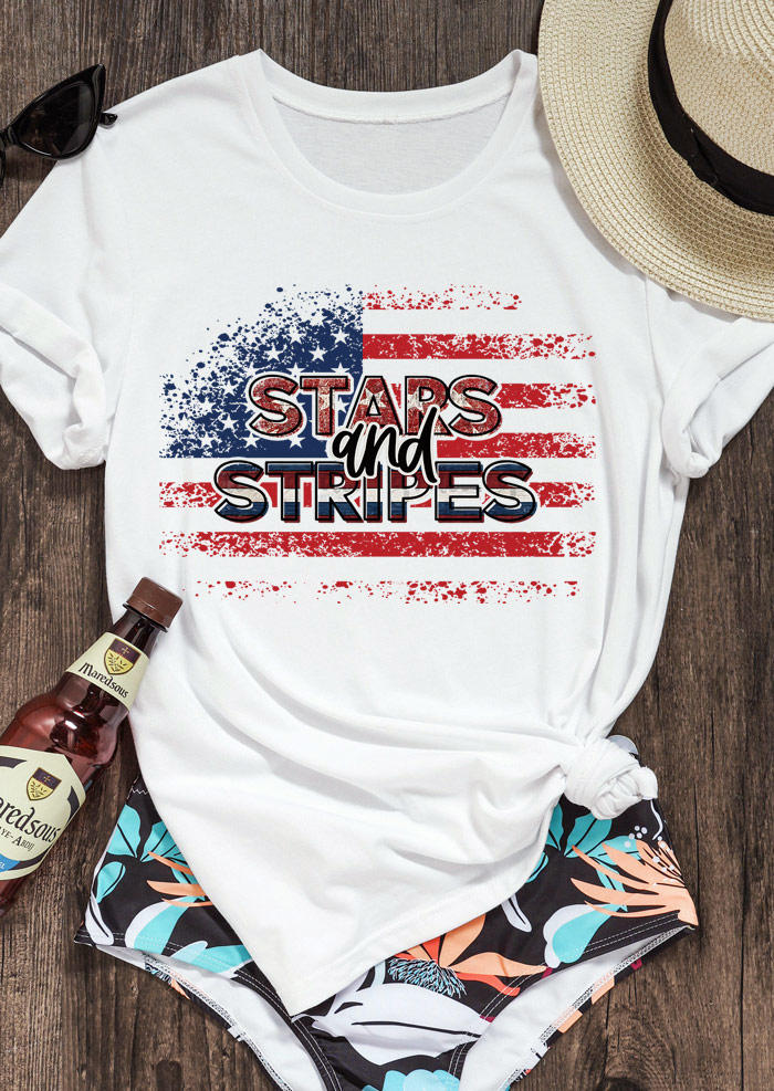 T-shirts Tees Stars And Stripes American Flag T-Shirt Tee in White. Size: L,M,,XL
T-shirts Tees Stars And Stripes American Flag T-Shirt Tee in White. Size: L,M,,XL