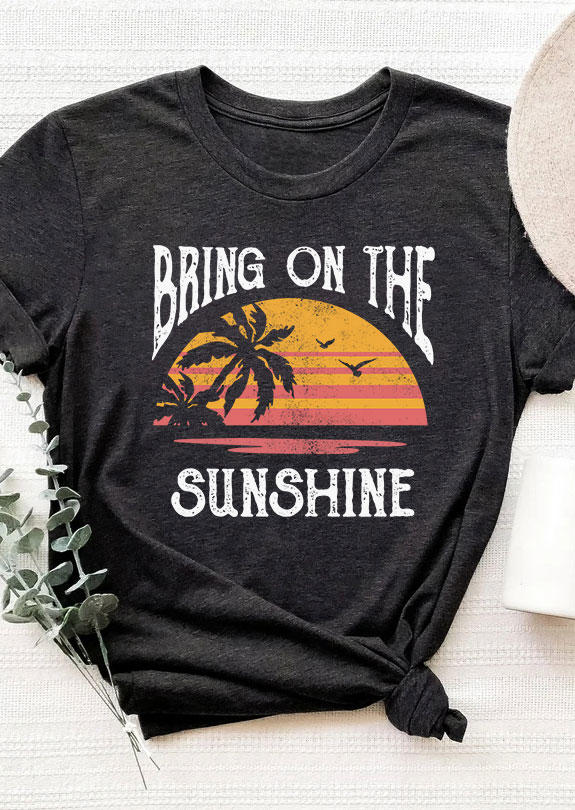 T-shirts Tees Bring On The Sunshine Coconut Tree T-Shirt Tee - Dark Grey in Gray. Size: L,M,,XL
T-shirts Tees Bring On The Sunshine Coconut Tree T-Shirt Tee - Dark Grey in Gray. Size: L,M,,XL