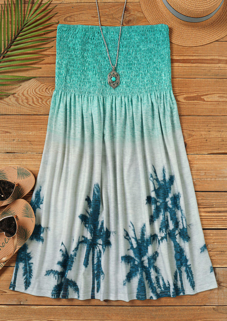 Mini Dresses Coconut Tree Gradient Smocked Strapless Bandeau Mini Dress in Multicolor. Size
Mini Dresses Coconut Tree Gradient Smocked Strapless Bandeau Mini Dress in Multicolor. Size
