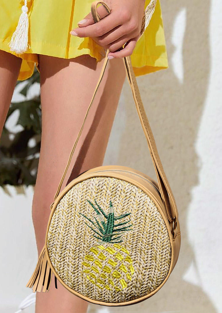 Crossbody Bag Pineapple Woven Tassel Chain Round Crossbody Bag in Multicolor. Size
Crossbody Bag Pineapple Woven Tassel Chain Round Crossbody Bag in Multicolor. Size