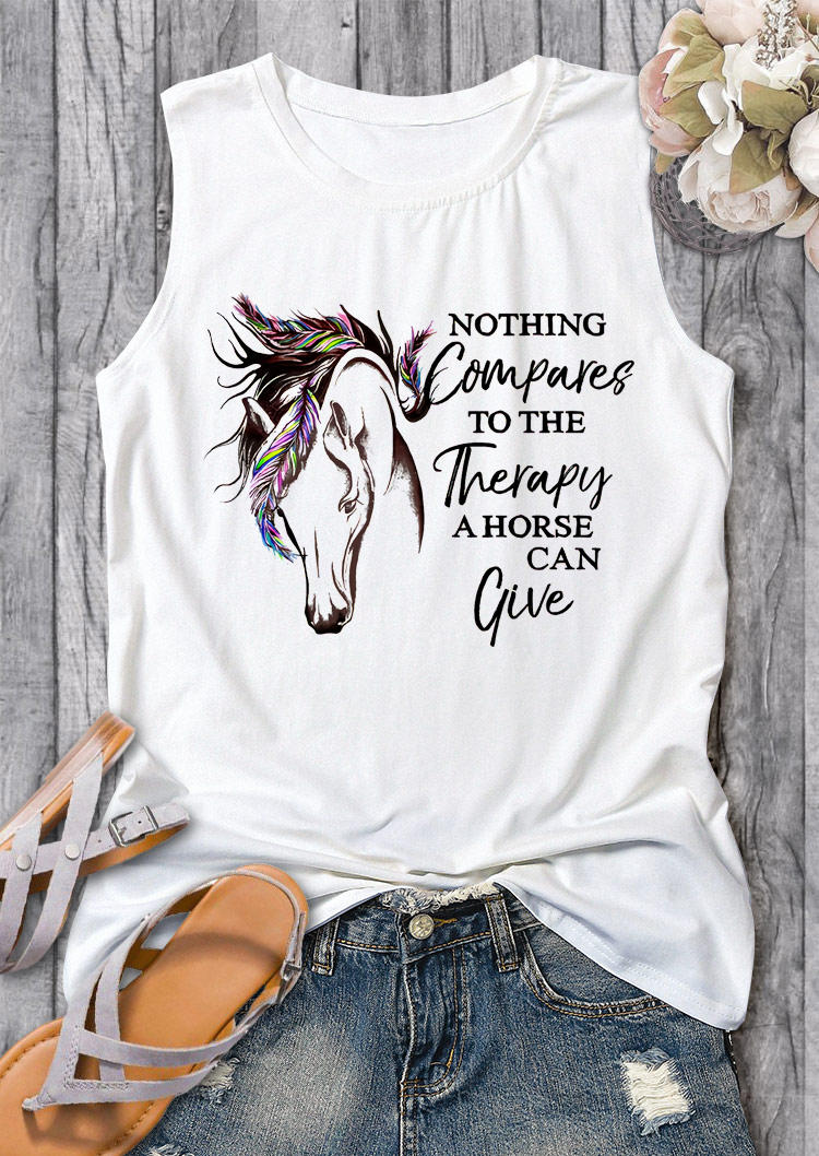 Tank Tops Nothing Campares To The Therapy A Horse Can Give Tank Top in White. Size
Tank Tops Nothing Campares To The Therapy A Horse Can Give Tank Top in White. Size