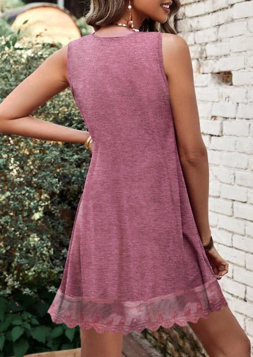Mini Dresses Lace Splicing Button Fake Two-Piece Mini Dress in Purple. Size: L,M,,XL
Mini Dresses Lace Splicing Button Fake Two-Piece Mini Dress in Purple. Size: L,M,,XL