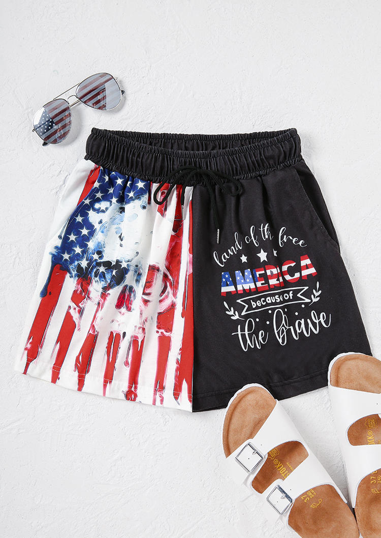 Shorts Land Of The Free Because Of The Brave American Flag Skeleton Shorts in Multicolor. Size: L,M,,XL
Shorts Land Of The Free Because Of The Brave American Flag Skeleton Shorts in Multicolor. Size: L,M,,XL
