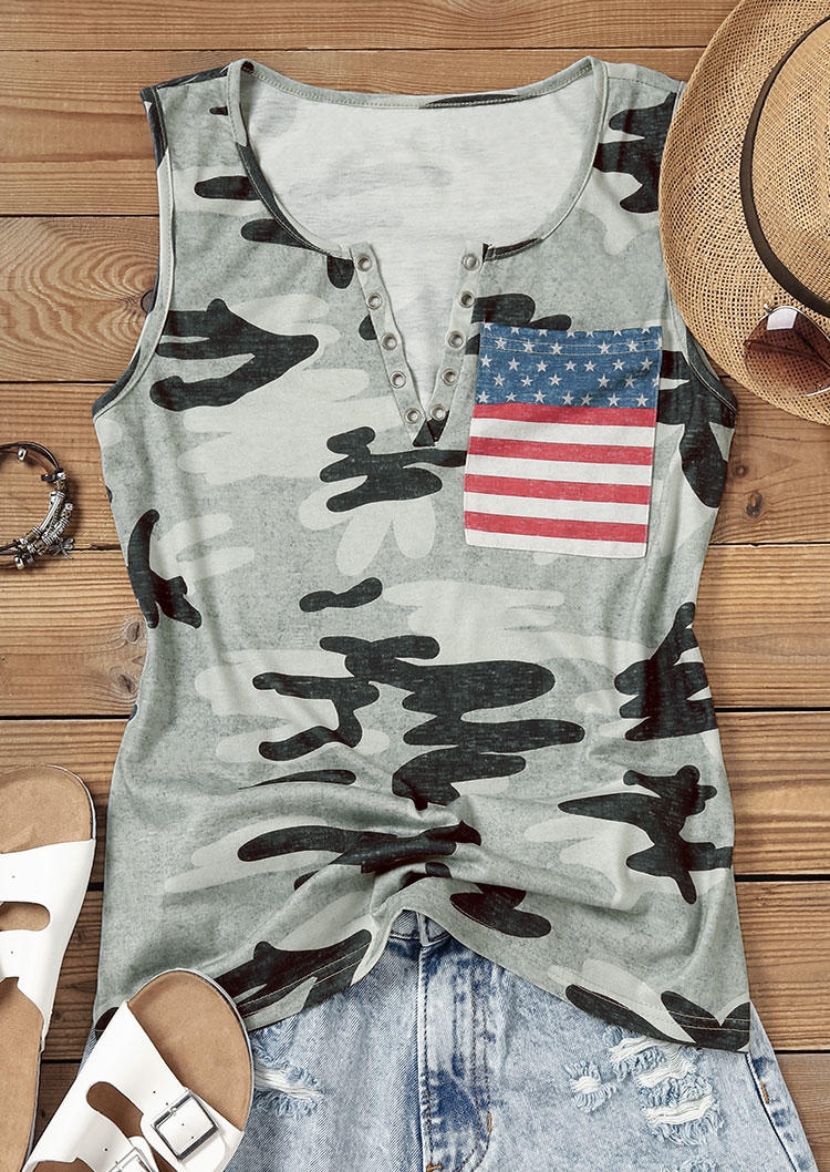 Tank Tops American Flag Camouflage Tank Top without Camisole in Multicolor. Size
Tank Tops American Flag Camouflage Tank Top without Camisole in Multicolor. Size
