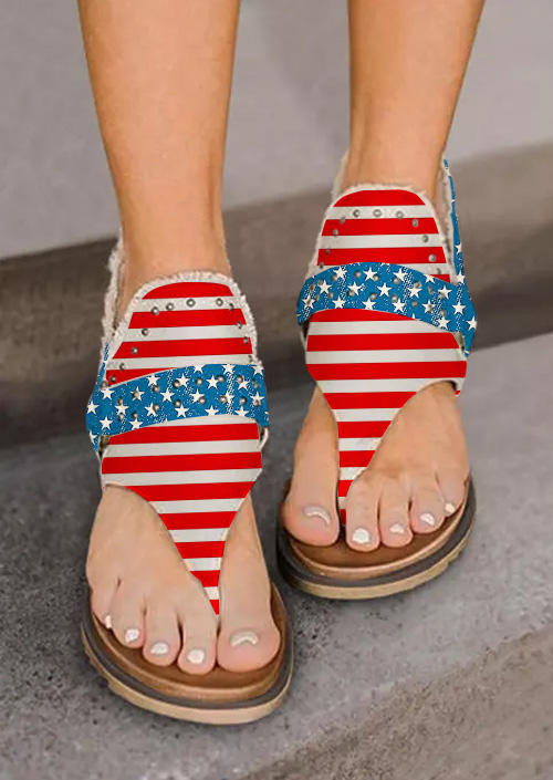 Sandals American Flag Flip Flops Flat Sandals in Multicolor. Size: ,38,39,40,41
Sandals American Flag Flip Flops Flat Sandals in Multicolor. Size: ,38,39,40,41