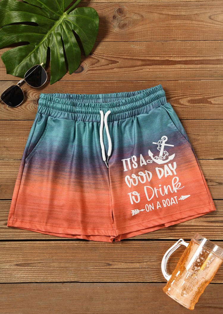 Shorts It' A Good Day To Drink On A Boat Anchor Gradient Shorts in Multicolor. Size: L,M,,XL
Shorts It' A Good Day To Drink On A Boat Anchor Gradient Shorts in Multicolor. Size: L,M,,XL