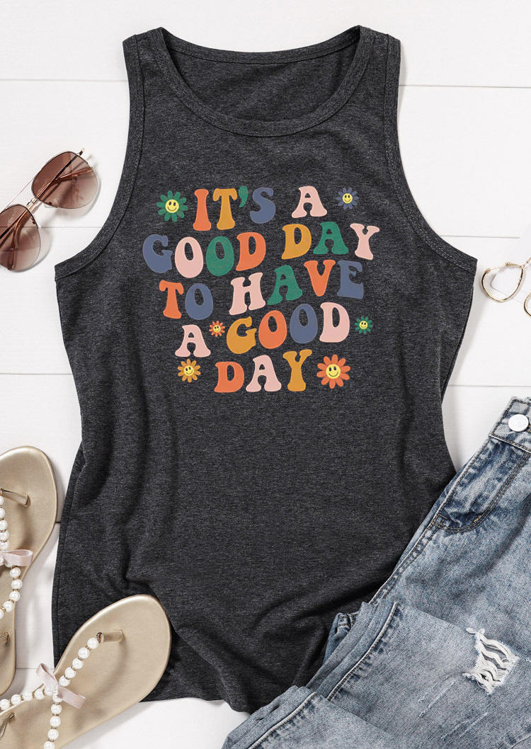 Tank Tops It's A Good Day To Have A Good Day Racerback Tank Top - Dark Grey in Gray. Size
Tank Tops It's A Good Day To Have A Good Day Racerback Tank Top - Dark Grey in Gray. Size