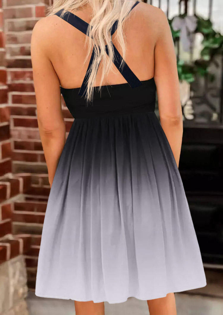 Mini Dresses Gradient Ruffled Hollow Out Criss-Cross Sleeveless Mini Dress in Multicolor. Size
Mini Dresses Gradient Ruffled Hollow Out Criss-Cross Sleeveless Mini Dress in Multicolor. Size