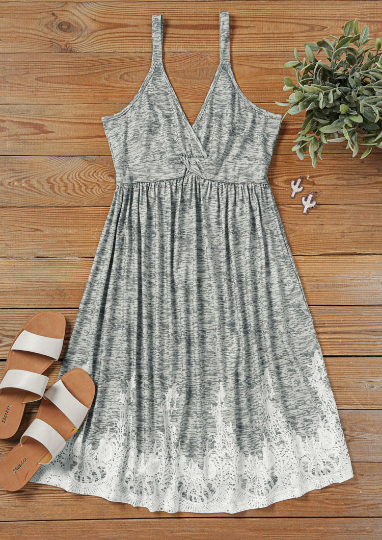 Mini Dresses Floral Lace Splicing Ruffled Wrap Sleeveless Mini Dress in Gray. Size
Mini Dresses Floral Lace Splicing Ruffled Wrap Sleeveless Mini Dress in Gray. Size