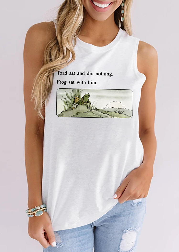 Tank Tops Toad Sat And Did Nothing Frog Sat With Him Tank Top in White. Size
Tank Tops Toad Sat And Did Nothing Frog Sat With Him Tank Top in White. Size