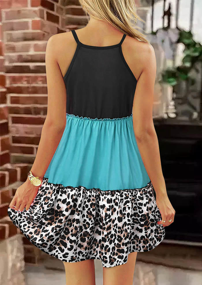 Mini Dresses Color Block Leopard Ruffled Hollow Out Mini Dress in Multicolor. Size: L
Mini Dresses Color Block Leopard Ruffled Hollow Out Mini Dress in Multicolor. Size: L