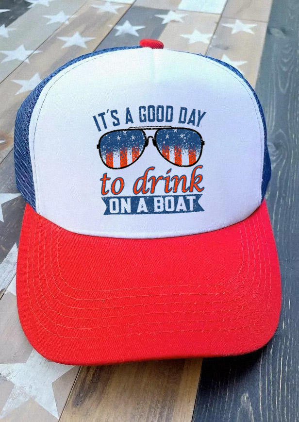 Hats It's A Good Day To Drink On A Boat American Flag Mesh Baseball Cap in Multicolor. Size
Hats It's A Good Day To Drink On A Boat American Flag Mesh Baseball Cap in Multicolor. Size