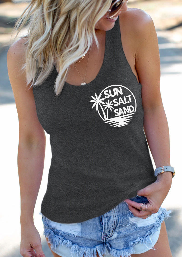 Tank Tops Sun Salt Sand Coconut Tree Racerback Tank Top - Dark Grey in Gray. Size
Tank Tops Sun Salt Sand Coconut Tree Racerback Tank Top - Dark Grey in Gray. Size