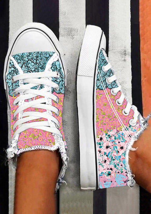 Sneakers Color Block Floral Lace Up Flat Sneakers in Multicolor. Size: ,38,39,40,41
Sneakers Color Block Floral Lace Up Flat Sneakers in Multicolor. Size: ,38,39,40,41