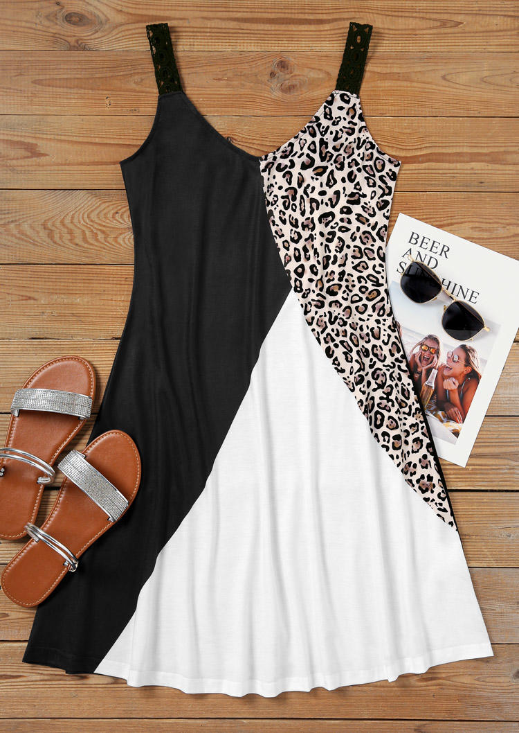 Mini Dresses Color Block Leopard Lace Splicing Ruffled Mini Dress in Multicolor. Size: L,M
Mini Dresses Color Block Leopard Lace Splicing Ruffled Mini Dress in Multicolor. Size: L,M