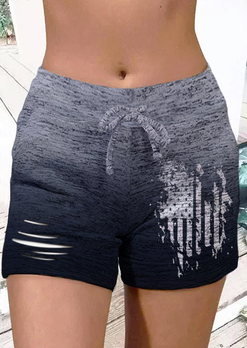 Shorts American Flag Gradient Hole Hollow Out Shorts in Multicolor. Size: L,M,,XL
Shorts American Flag Gradient Hole Hollow Out Shorts in Multicolor. Size: L,M,,XL