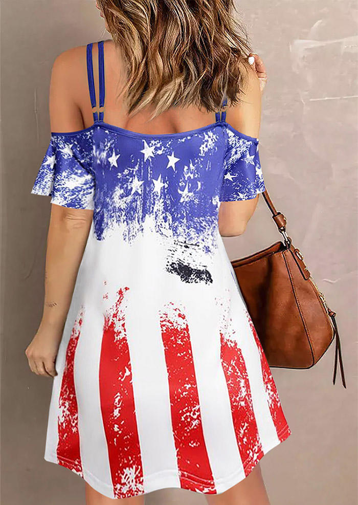 Mini Dresses American Flag Geometric Hollow Out Ruffled Cold Shoulder Mini Dress in Multicolor. Size: L,M,,XL
Mini Dresses American Flag Geometric Hollow Out Ruffled Cold Shoulder Mini Dress in Multicolor. Size: L,M,,XL