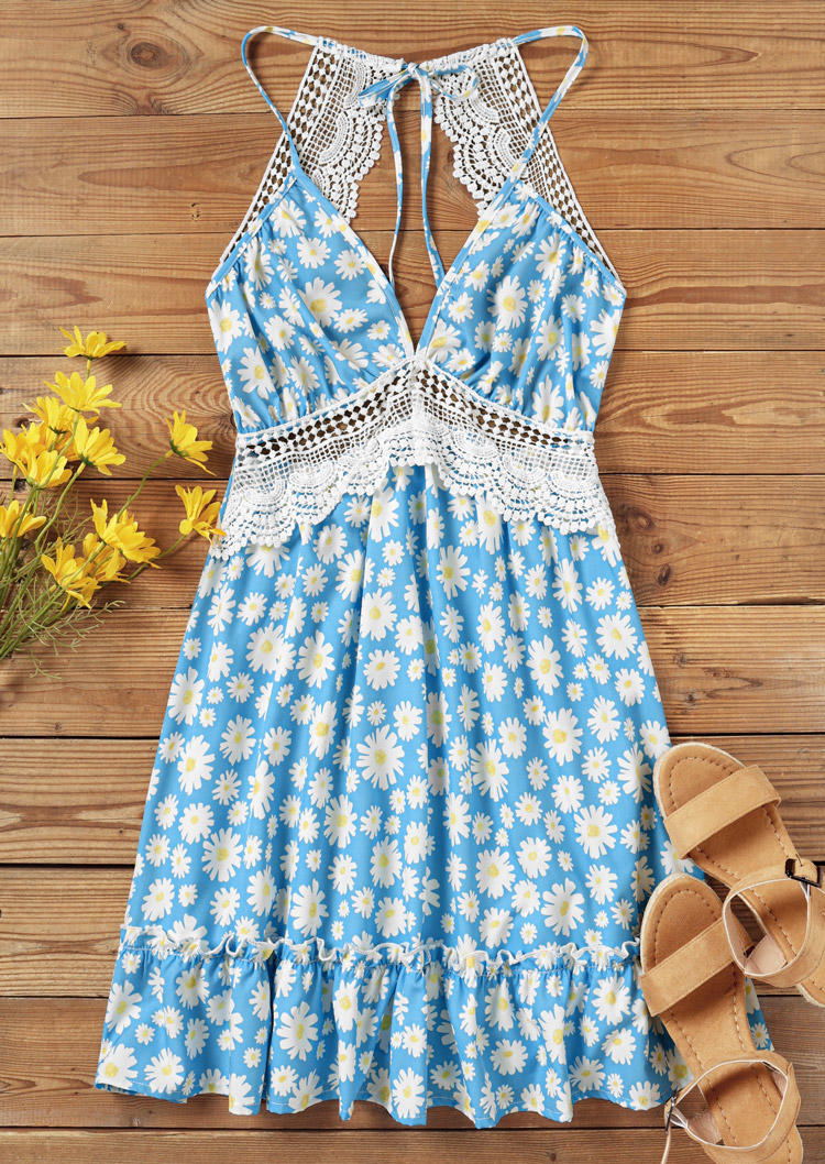 Mini Dresses Ditsy Floral Lace Splicing Ruffled Open Back Mini Dress in Multicolor. Size: L,,XL
Mini Dresses Ditsy Floral Lace Splicing Ruffled Open Back Mini Dress in Multicolor. Size: L,,XL
