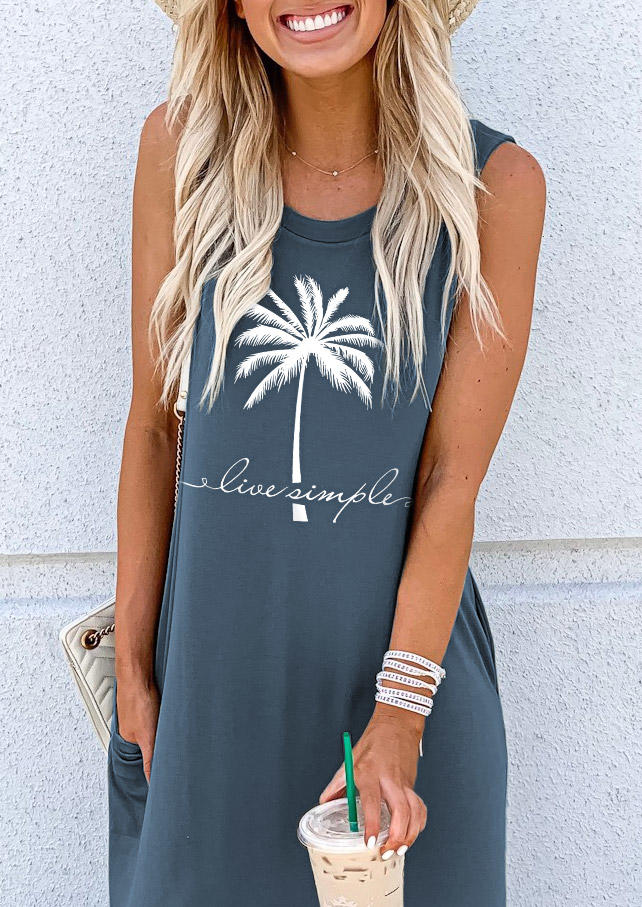 Maxi Dresses Live Simple Coconut Tree Pocket Sleeveless Maxi Dress in Blue. Size
Maxi Dresses Live Simple Coconut Tree Pocket Sleeveless Maxi Dress in Blue. Size