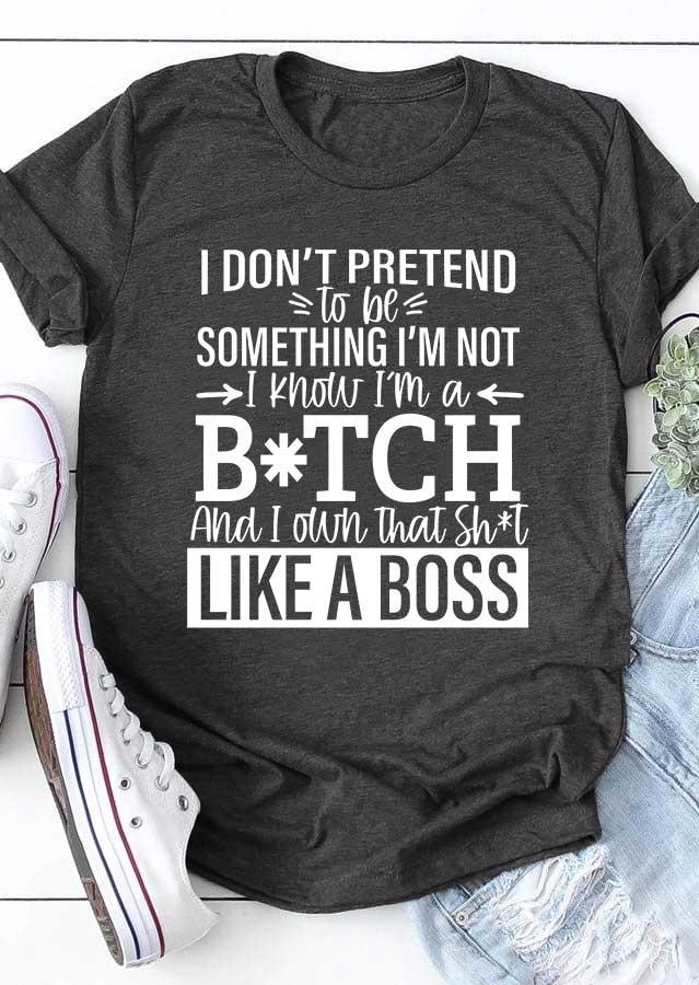 T-shirts Tees I Don't Pretend To Be Something I'm Not T-Shirt Tee - Dark Grey in Gray. Size
T-shirts Tees I Don't Pretend To Be Something I'm Not T-Shirt Tee - Dark Grey in Gray. Size
