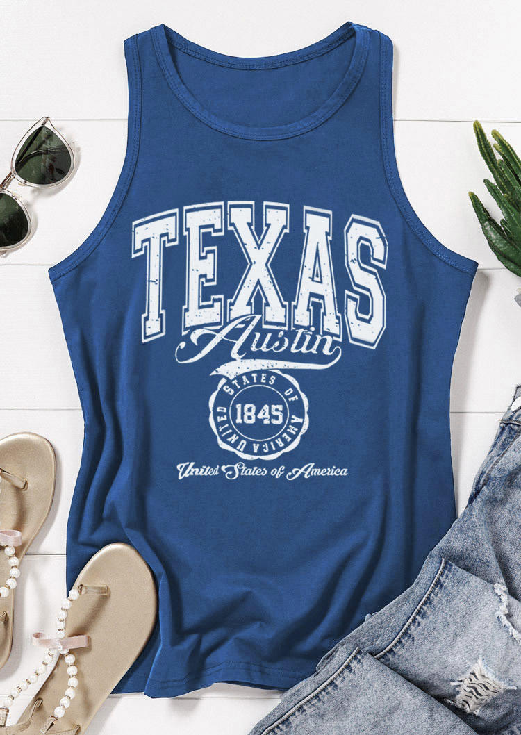 Tank Tops Texas Austin United States of America Racerback Tank Top in Blue. Size: L,M,,XL
Tank Tops Texas Austin United States of America Racerback Tank Top in Blue. Size: L,M,,XL