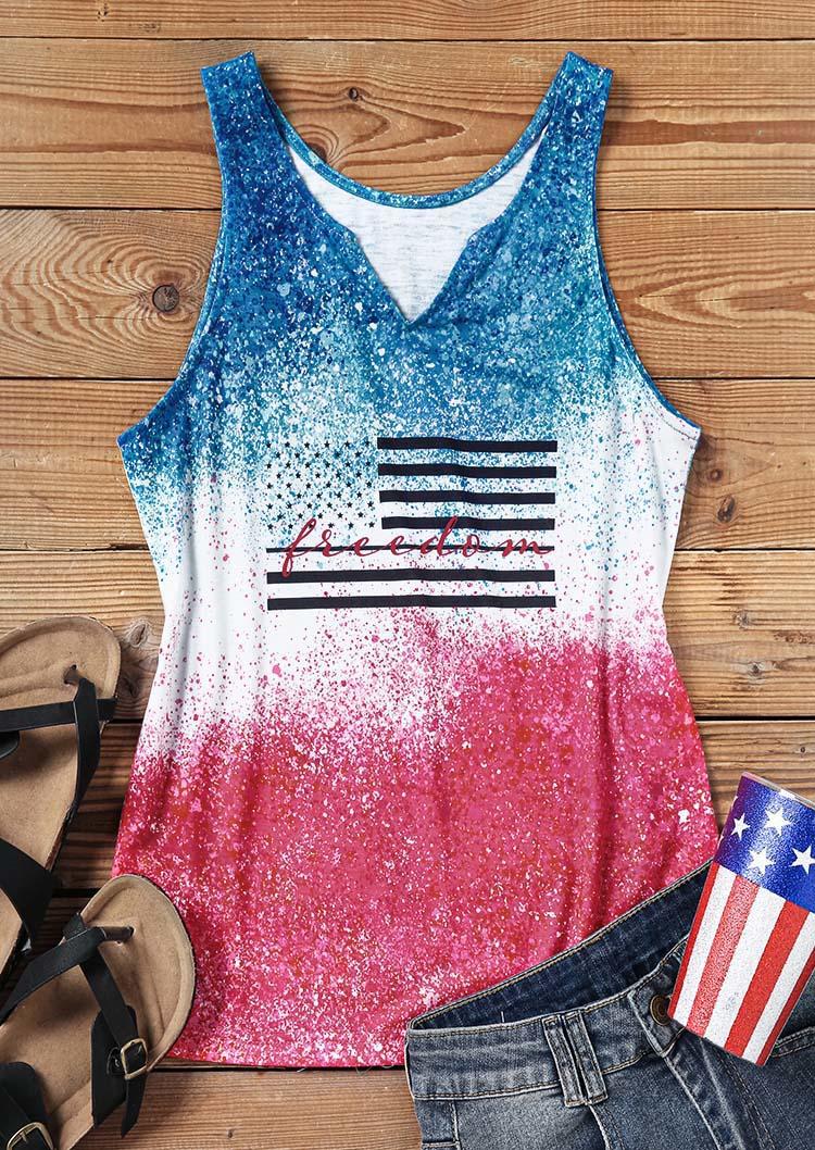 Tank Tops Freedom American Flag Notched Neck Tank Top in Multicolor. Size: ,XL
Tank Tops Freedom American Flag Notched Neck Tank Top in Multicolor. Size: ,XL