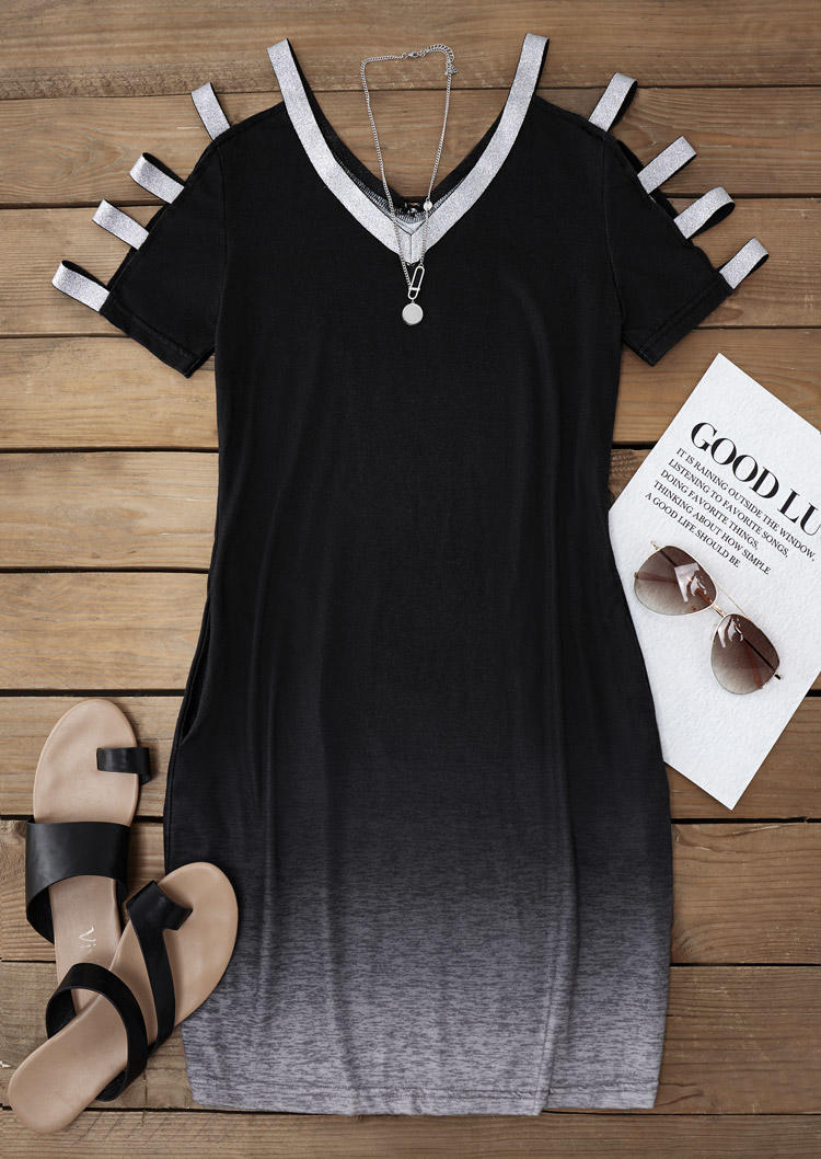 Mini Dresses Gradient Hollow Out Pocket Cold Shoulder Mini Dress in Multicolor. Size: L,M,,XL
Mini Dresses Gradient Hollow Out Pocket Cold Shoulder Mini Dress in Multicolor. Size: L,M,,XL