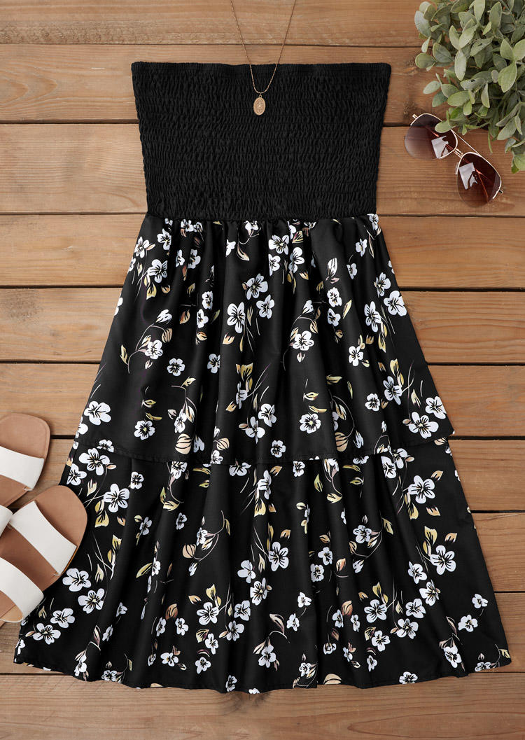 Mini Dresses Floral Smocked Strapless Bandeau Mini Dress in Multicolor. Size: M
Mini Dresses Floral Smocked Strapless Bandeau Mini Dress in Multicolor. Size: M