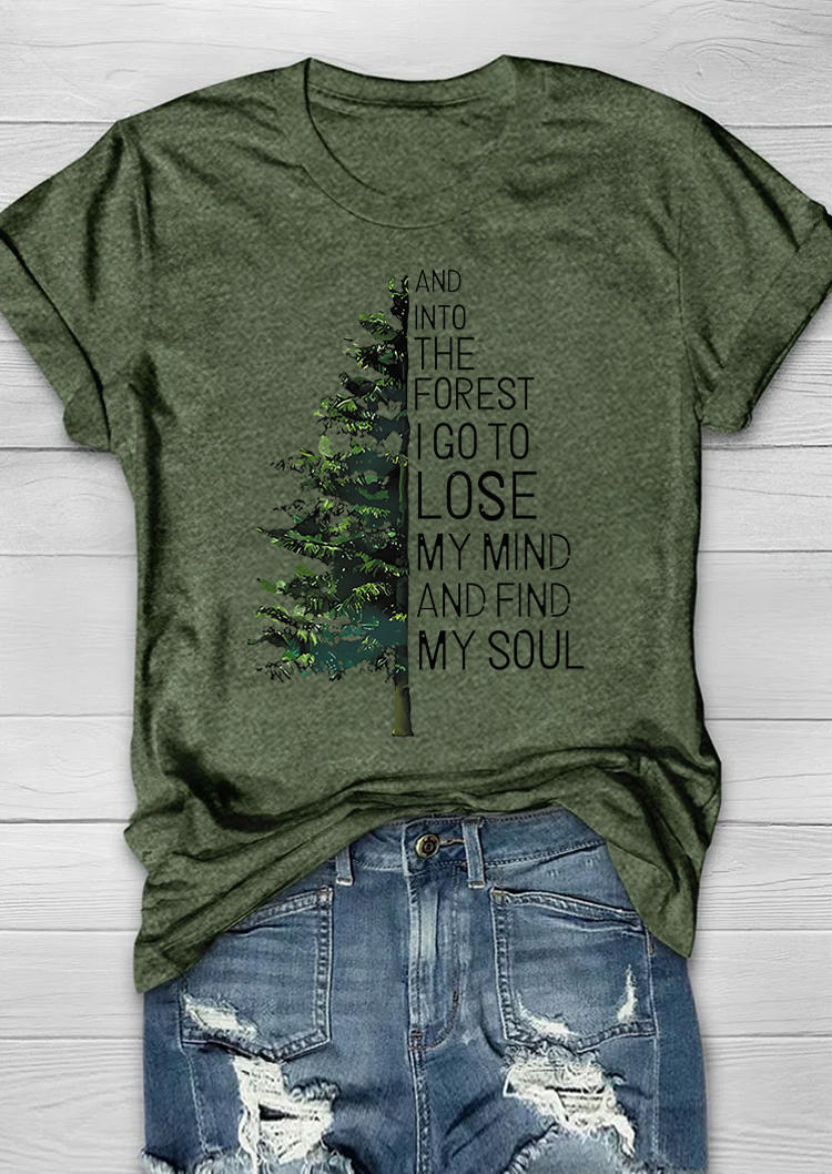 T-shirts Tees Into The Forest I Go To Lose My Mind And Find My Soul T-Shirt Tee - Army Green in Green. Size
T-shirts Tees Into The Forest I Go To Lose My Mind And Find My Soul T-Shirt Tee - Army Green in Green. Size