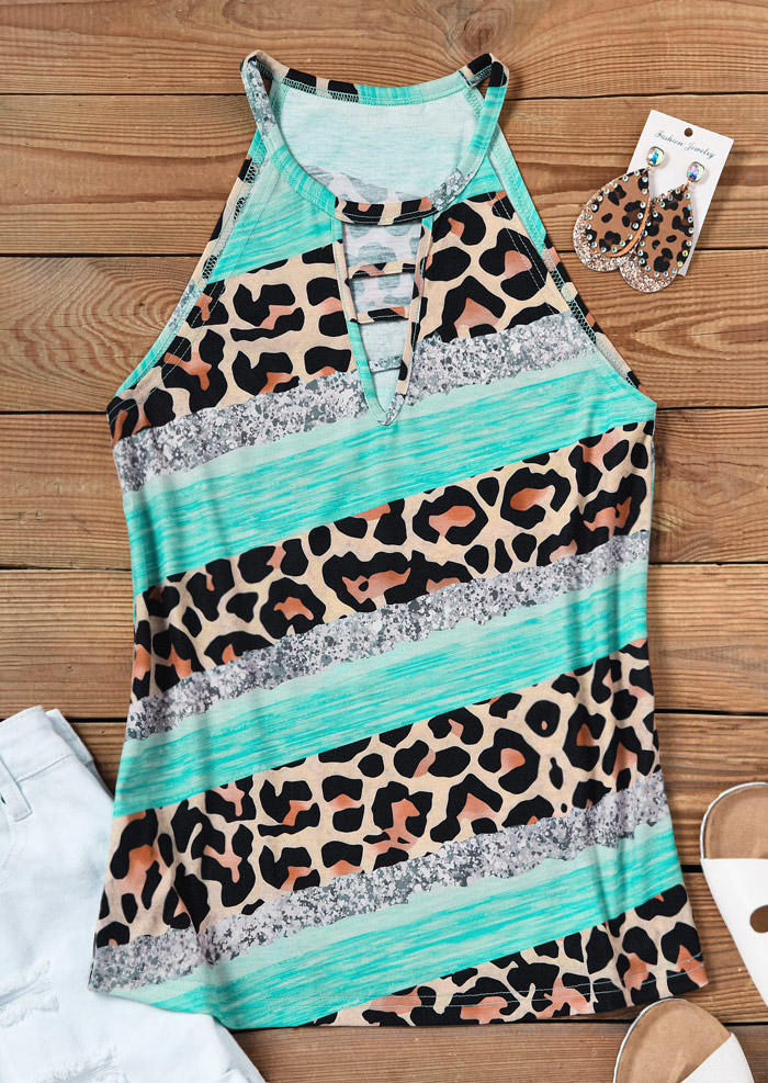 Tank Tops Leopard Color Block Glitter Keyhole Neck Tank Top in Multicolor. Size
Tank Tops Leopard Color Block Glitter Keyhole Neck Tank Top in Multicolor. Size