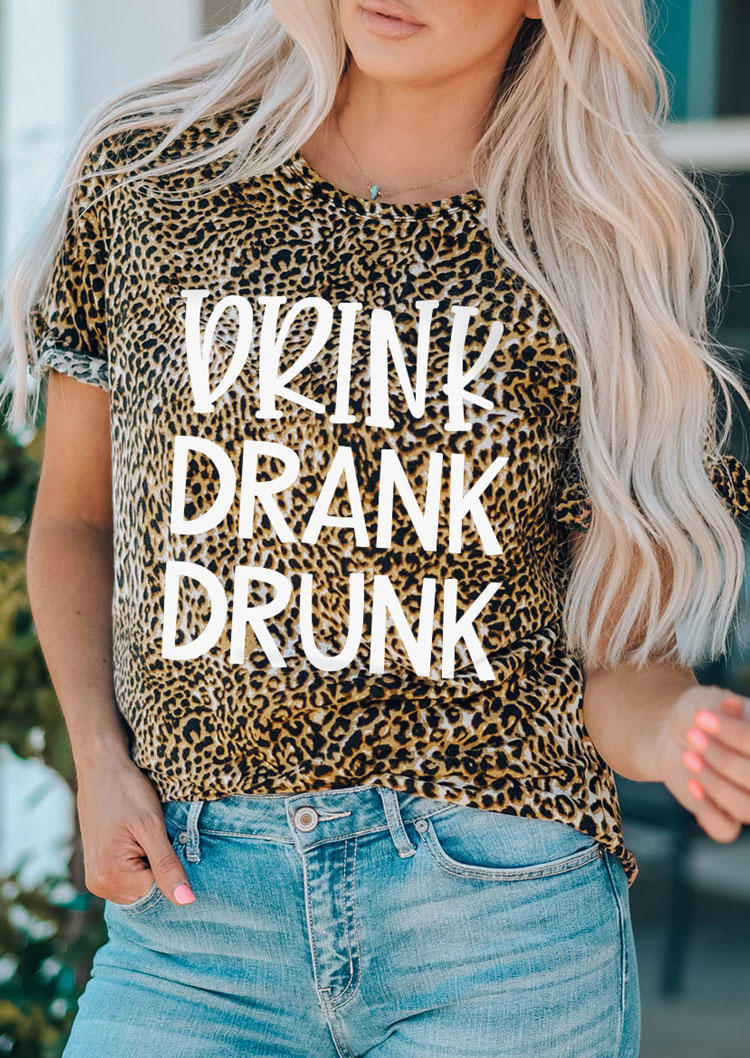 T-shirts Tees Drink Drank Drunk Leopard T-Shirt Tee in Multicolor. Size: L,M,,XL
T-shirts Tees Drink Drank Drunk Leopard T-Shirt Tee in Multicolor. Size: L,M,,XL
