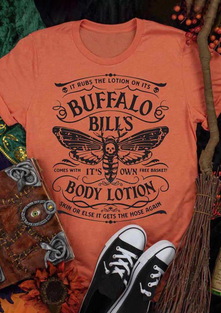 T-shirts Tees Halloween Buffalo Bill' Body Lotion Dragonfly T-Shirt Tee in Orange. Size: L,M,,XL
T-shirts Tees Halloween Buffalo Bill' Body Lotion Dragonfly T-Shirt Tee in Orange. Size: L,M,,XL