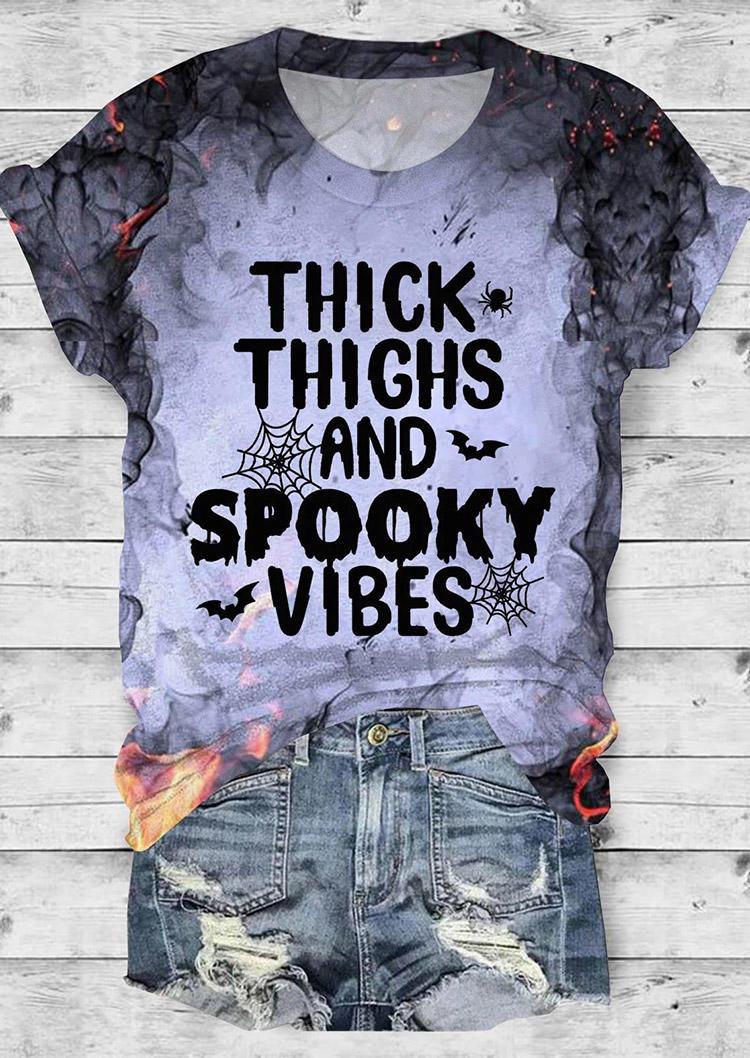 T-shirts Tees Halloween Thick Thighs And Spooky Vibes T-Shirt Tee in Multicolor. Size: L,M,,XL
T-shirts Tees Halloween Thick Thighs And Spooky Vibes T-Shirt Tee in Multicolor. Size: L,M,,XL