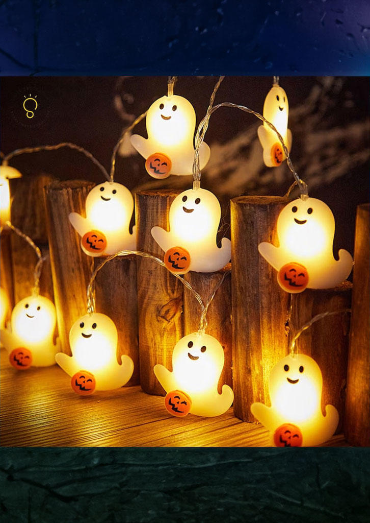 LED Lights Halloween Ghost Pumpkin Face LED String Lights Ornament in Multicolor. Size
LED Lights Halloween Ghost Pumpkin Face LED String Lights Ornament in Multicolor. Size