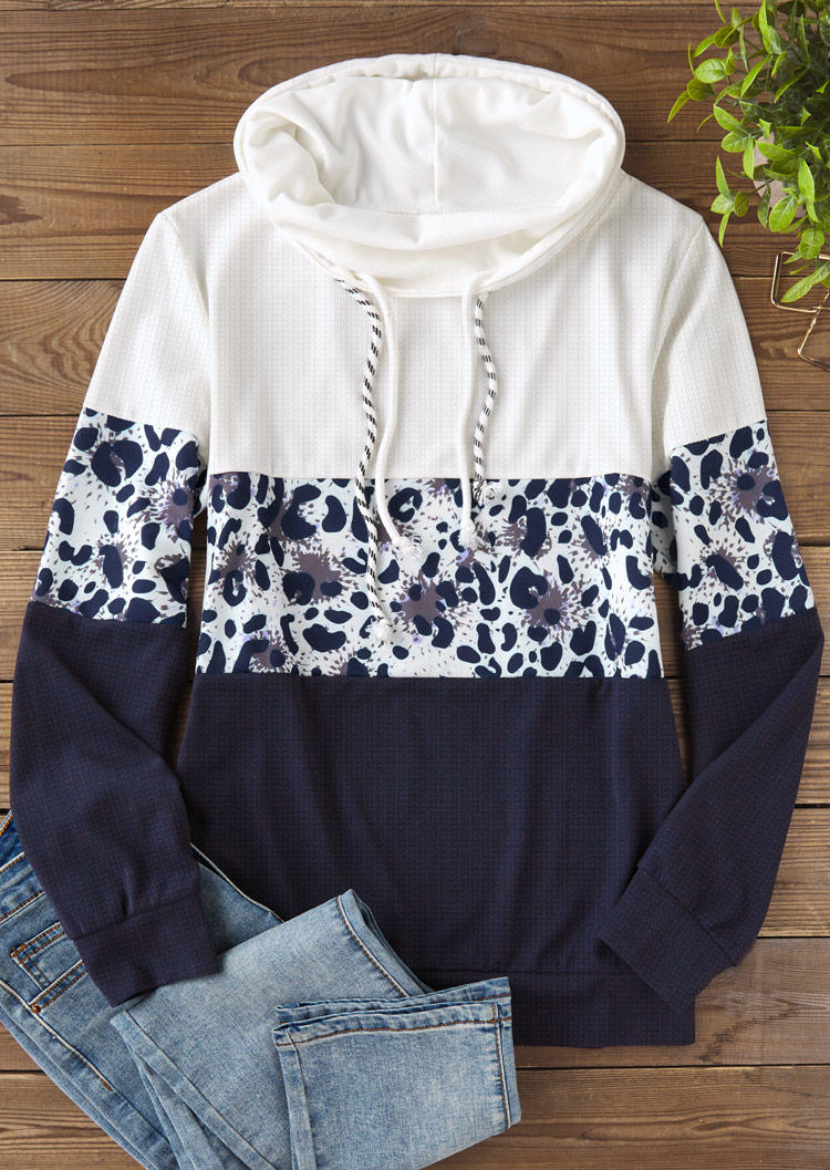 Sweatshirts Leopard Color Block Drawstring Sweatshirt in Multicolor. Size: L,M,,XL
Sweatshirts Leopard Color Block Drawstring Sweatshirt in Multicolor. Size: L,M,,XL