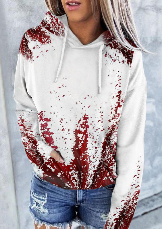 Hoodies Halloween Blood Splatter Kangaroo Pocket Hoodie in Multicolor. Size: L,M,,XL
Hoodies Halloween Blood Splatter Kangaroo Pocket Hoodie in Multicolor. Size: L,M,,XL
