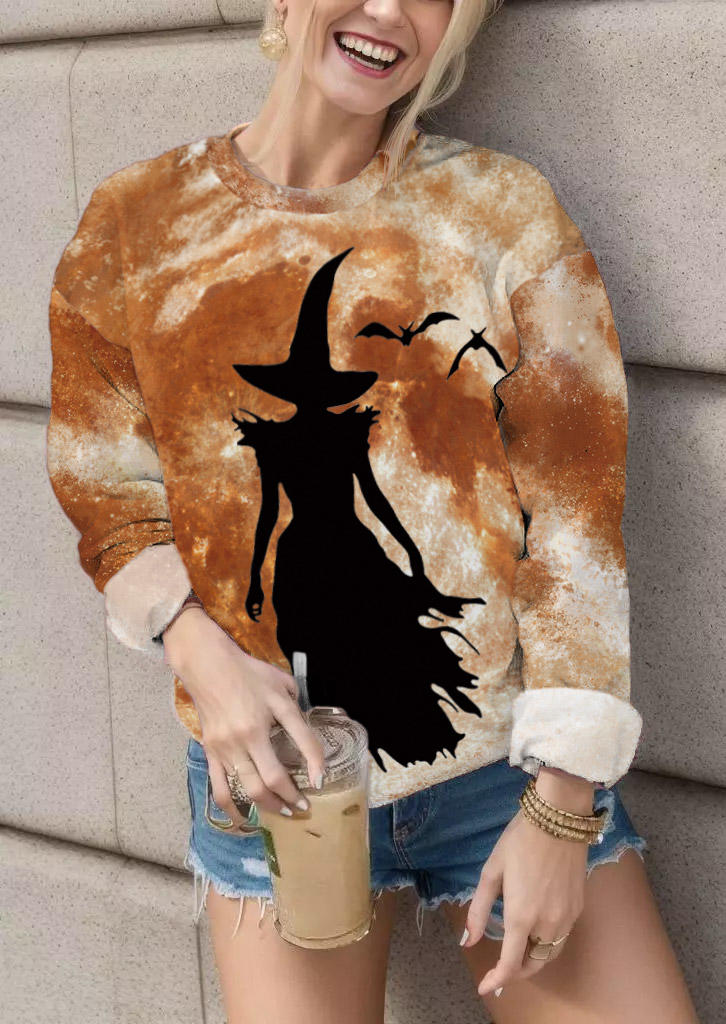 Sweatshirts Halloween Witch Silhouette Bat Tie Dye Sweatshirt in Multicolor. Size
Sweatshirts Halloween Witch Silhouette Bat Tie Dye Sweatshirt in Multicolor. Size