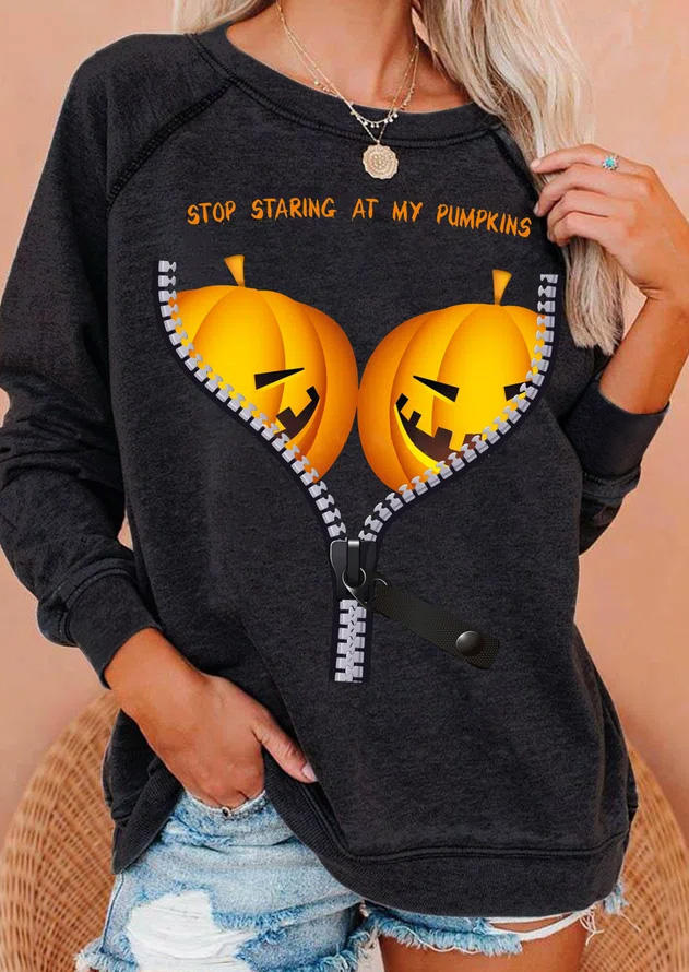 Sweatshirts Halloween Stop Staring At My Pumpkins Sweatshirt - Dark Grey in Gray. Size: L,M,,XL
Sweatshirts Halloween Stop Staring At My Pumpkins Sweatshirt - Dark Grey in Gray. Size: L,M,,XL