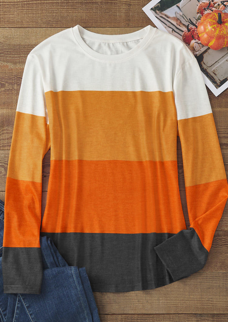 Blouses Color Block Long Sleeve O-Neck Blouse in Multicolor. Size: L,M,,XL
Blouses Color Block Long Sleeve O-Neck Blouse in Multicolor. Size: L,M,,XL